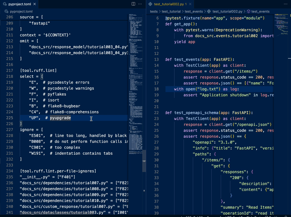 Editing a <code>pyproject.toml</code> configuration file in VS Code